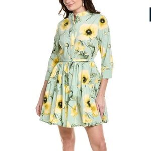 Oscar de la Renta Poppy Tiered Mini Dress